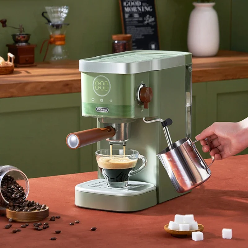 KONKA-cafetera italiana automática para el hogar, máquina de café con cápsula Latte y café en polvo
