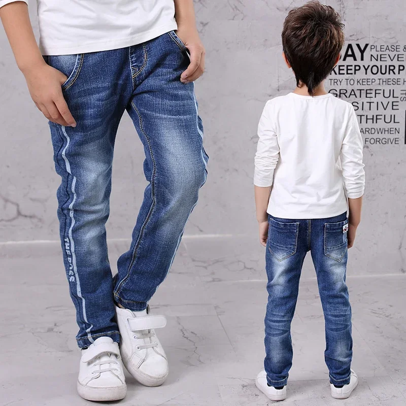 Boys Jeans Kids Pants IENENS Kids Boys Jeans Fashion Clothes Classic Pants Denim Clothing Children Baby Boy Casual Bowboy Long Trousers 5-13Y