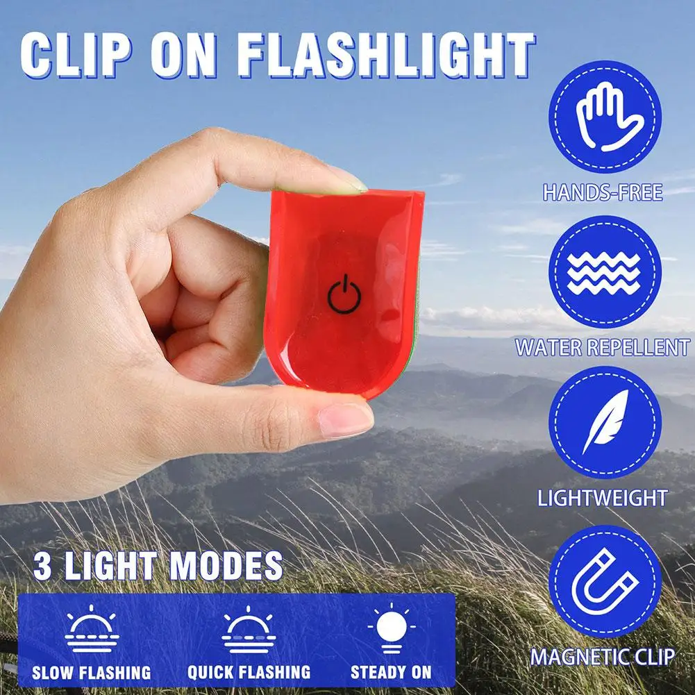

1PCS Night Outdoor Sports LED Safety Light Magnetic Walking Signal Running Clip Cycling Reflector Lamp Accessories Clip War J7H0