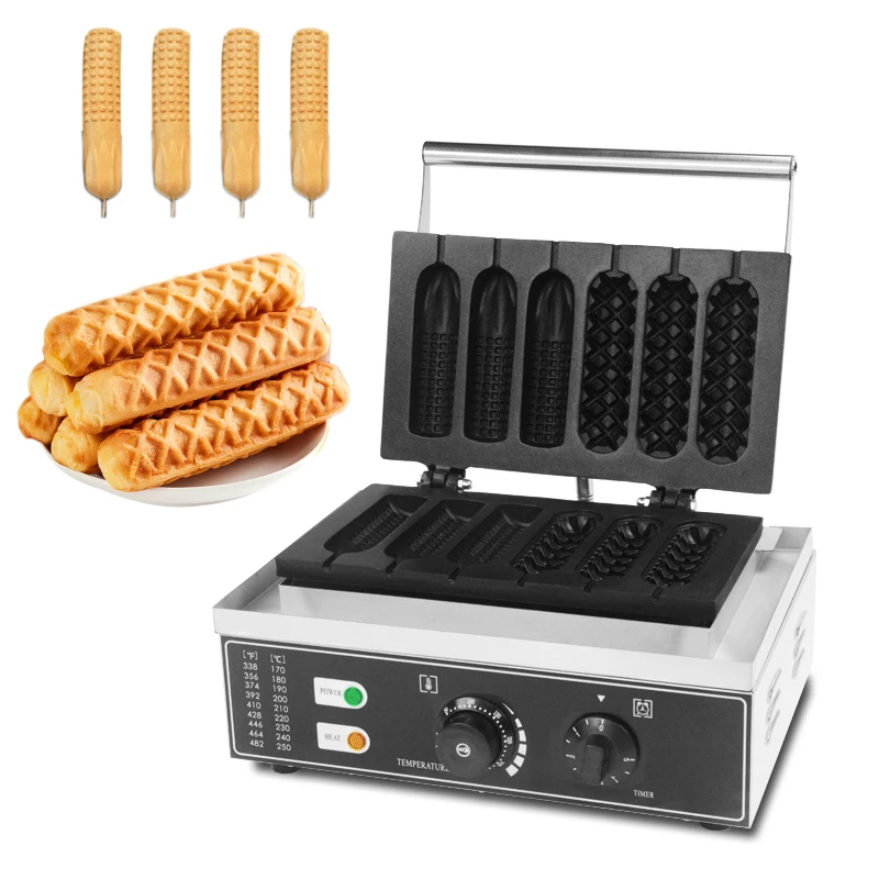 

Electric Waffle Sausage Machine Crispy Corn French Hot Dog Lolly Stick Muffin Breakfast Frying Pan Hotdog Baking Grill Oven