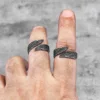 Angel Wings Stainless Steel Mens Womens Rings Punk Trendy Cool for Couple Girl Boyfriend Biker Jewelry Creativity Gift Wholesale 3