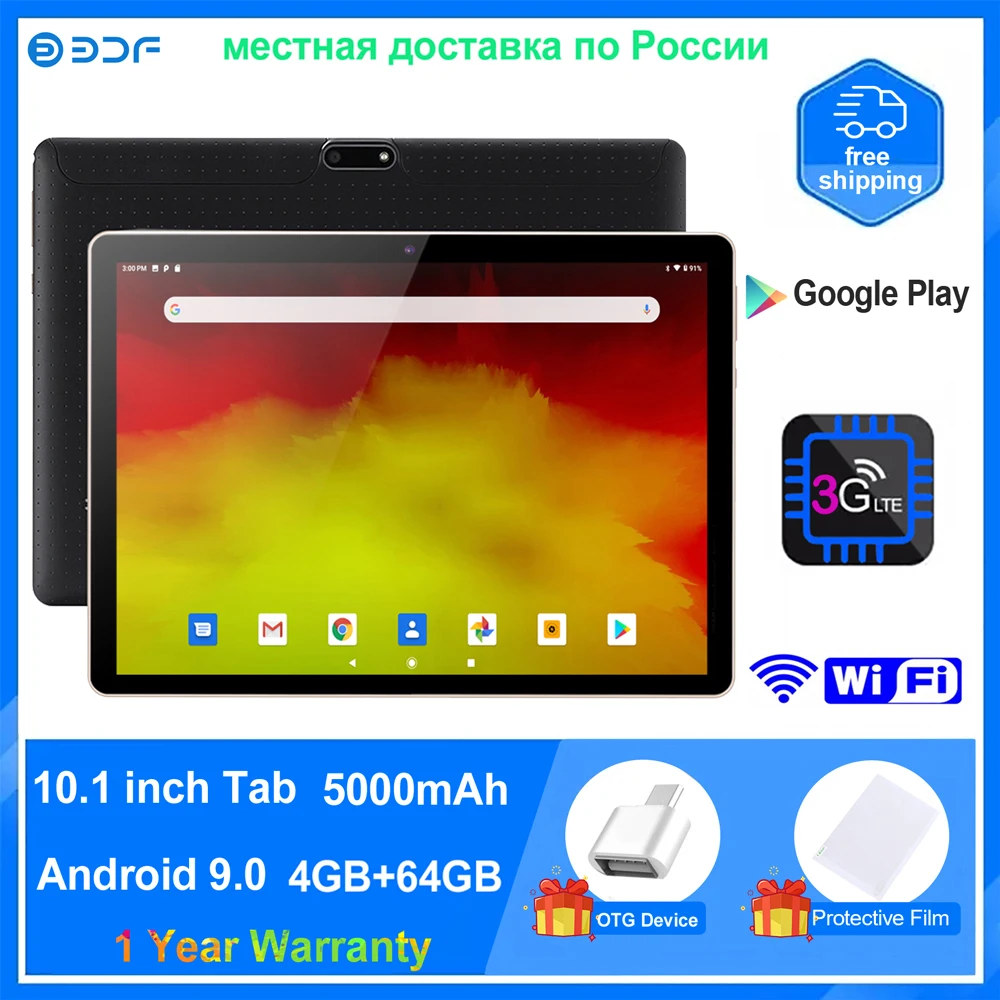 10.1 Inch 3G Mobile Phone Call SIM Tablets Pc Android 9 4GB+64GB Tablet Pc Built-in 3G WiFi GPS FM _ - AliExpress Mobile