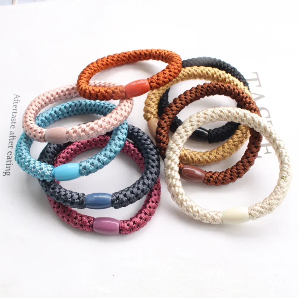 5pc Korean Beauty Good Elasticity Hair Ties Rings Rope Scrunchies for Women Girls Child Daily Holiday Gift Hair Accessories skibidi toilet credential holder game neck strap lanyard cell phone strap id badge holder rope key chain key rings accessories