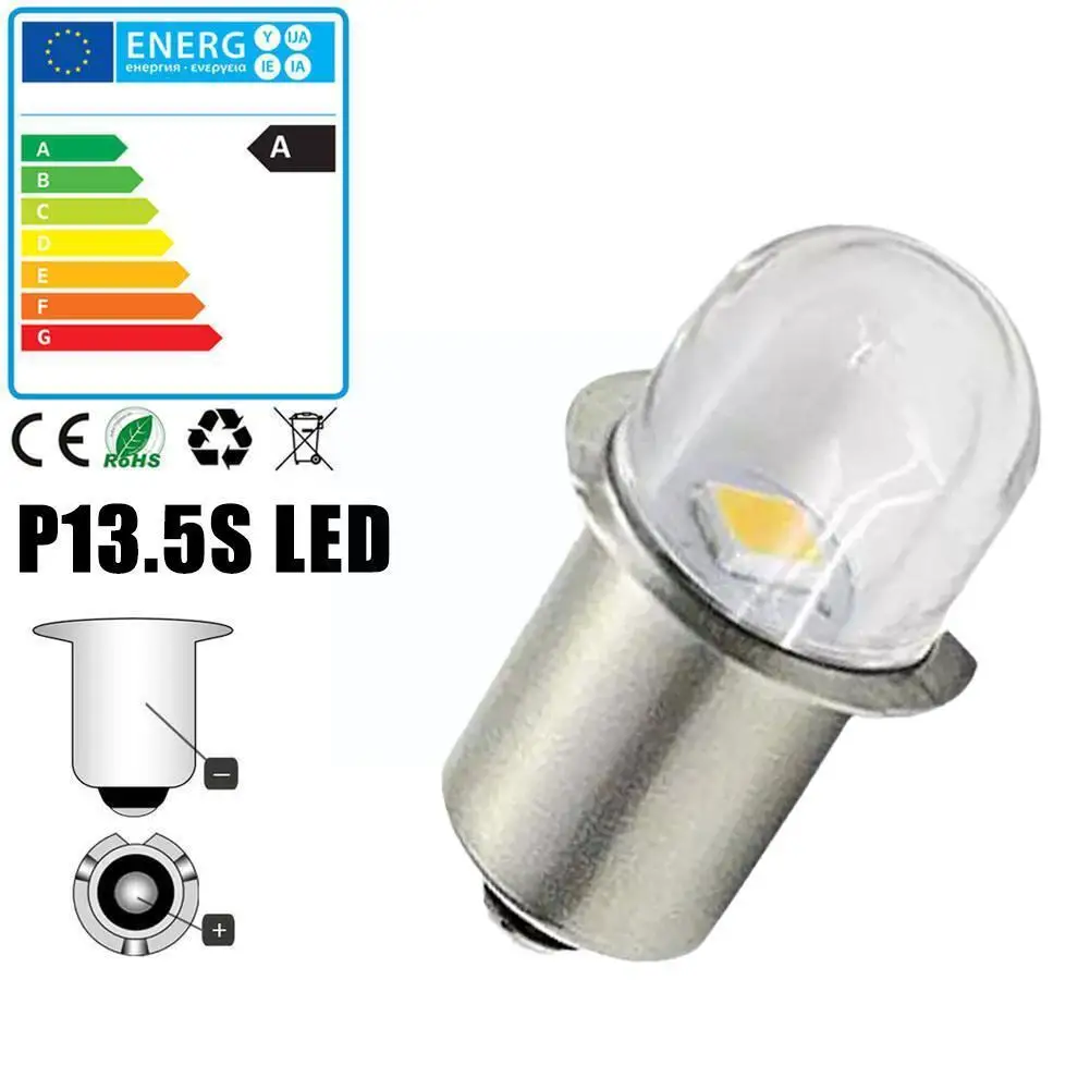 

P13.5S Base LED Upgrade Bulbs White Maglite Flashlight Replacement 3000K White Lamp 6000K White DC6V-12V Work Bulbs Warm To I9Z0