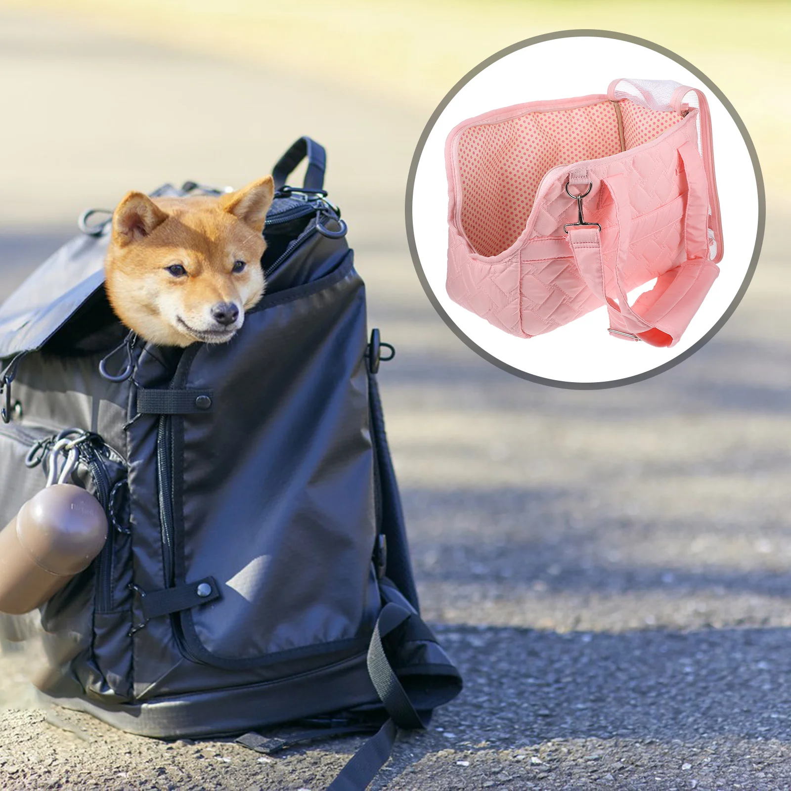 

Pet Bag with Pocket Portable Pouch Collapsible Cat Carrier Large Storage Dog Carrying Travel Outdoor Duffle for