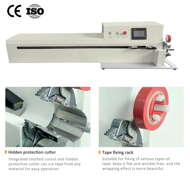 JH-1865 Automatic Traction Tape Wrapping Machine 40mm Max Wire & Touch Screen Fu