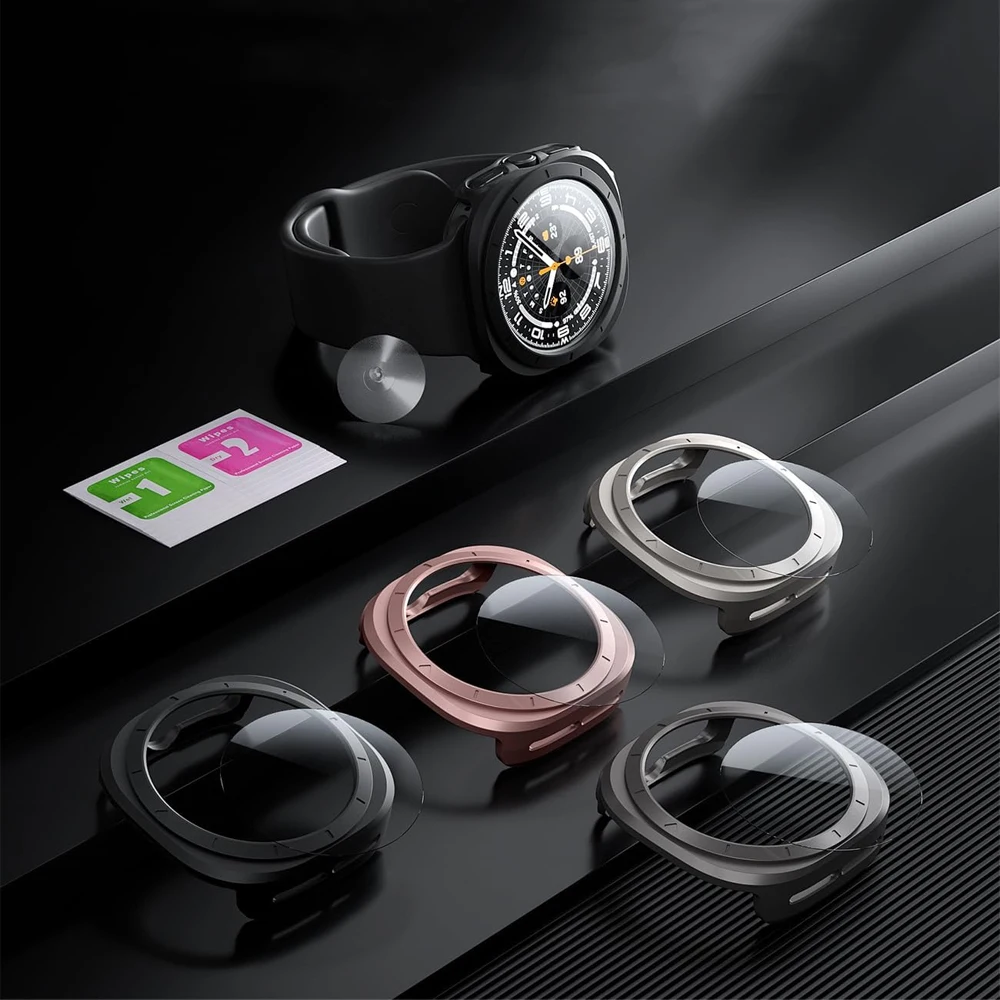 Premium Protective Case with Tempered Glass Screen Protector for Galaxy Watch Ultra 47mm