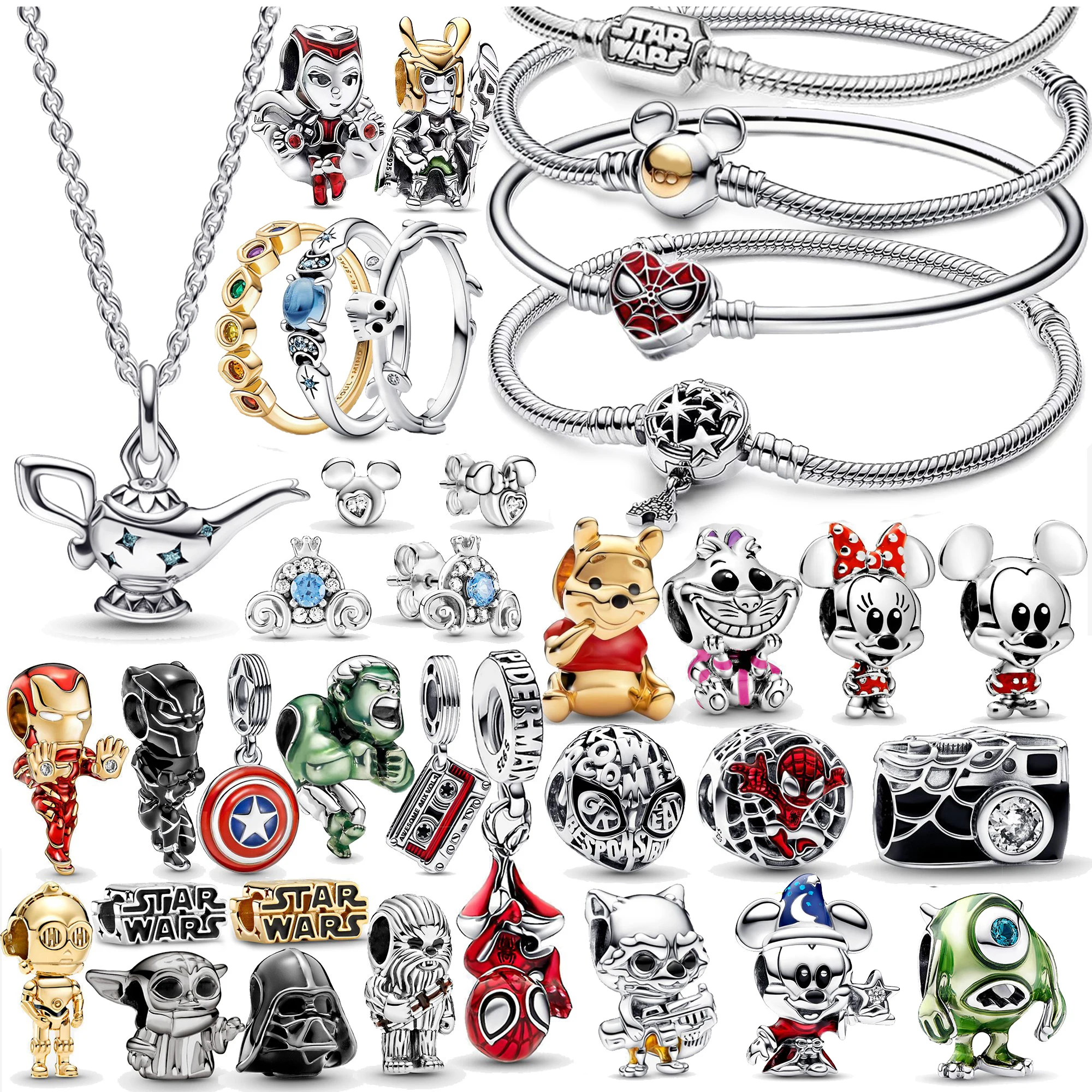 

New Bear Animal Series 925 Sterling Silver Charm Pendant Beads Suitable for 925 Original Bracelet Women Necklace DIY Jewelry