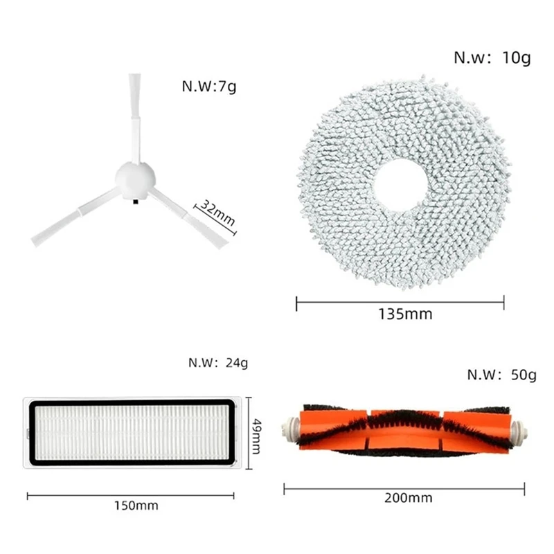 Replacement Accessories For Xiaomi Robot Spare For Vacuum X10+ X10 Plus B101GL Spare Replacement-N29R