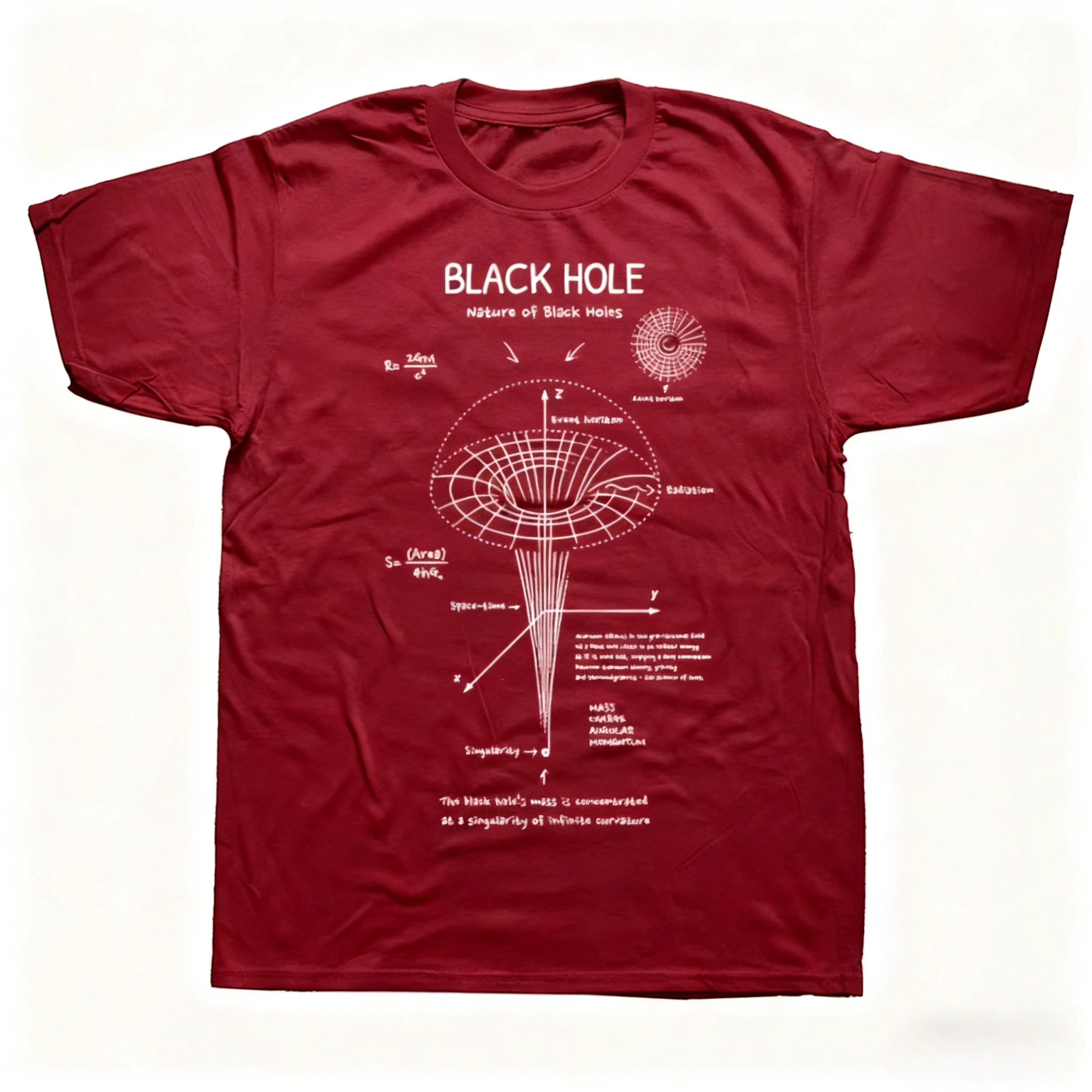Lustige Black Hole Physik T-shirts Männer Frauen Mode Casual T-shirt 100% Baumwolle Lose Übergroßen Sonnensystem Astronomie T Shirt