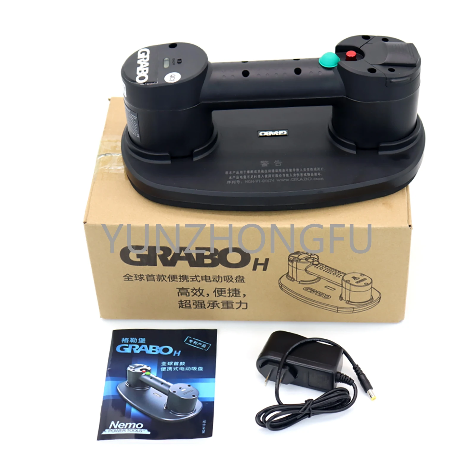 

Electric Vacuum Suction Cup for Structure Tile Glass Wood 170kg Capacity Portable Heavy Duty Lifter Stone Lifting Tool