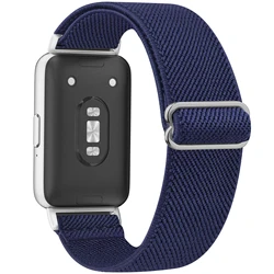 Adjustable Elastic Nylon Sport Watch Band - Breathable Strap Bracelet - Galaxy Fit 3 (Navy Blue)