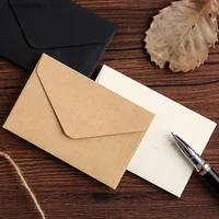 20pcs/lot Black White Kraft Paper Envelopes Vintage European Style Envelope for Business Card Invitation Back To School 4