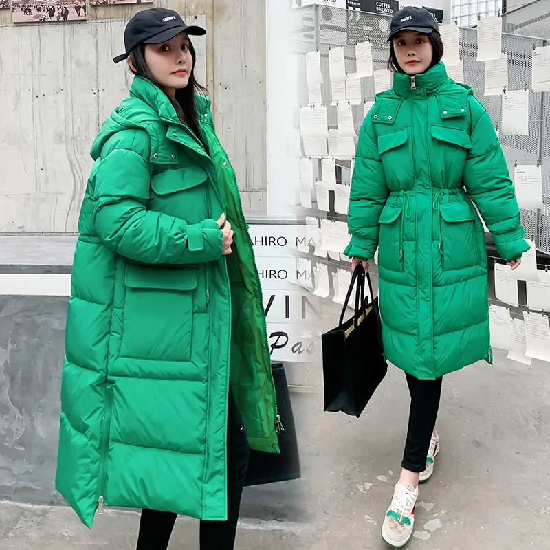 Lmdudan Abrigo Acolchado Para Mujer, Cálido Invierno Con Cremallera Y Capucha, Chaquetas Largas De Plumón, Parka Cálida Gruesa Con Bolsillos, 1-verde Militar, Pequeña