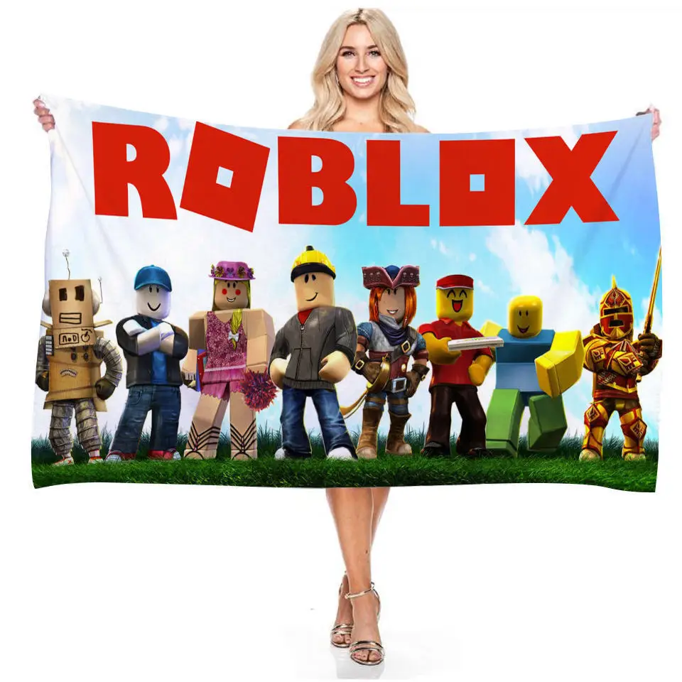 

Мультяшное детское банное полотенце Roblox, банный халат, пляжное полотенце, быстросохнущее банное полотенце Roblox, банное полотенце, креативный подарок без песка