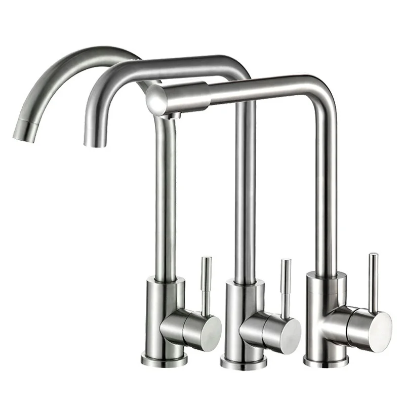 

304 stainless steel kitchen faucet domestic vegetable washing basin faucet cold and hot sink hand washing basin mixing faucet