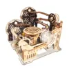 Electric 3D Wooden Puzzles Marble Run Model Kits  Brain Teaser Puzzle DIY handmade Christmas gift(Without battery) 3