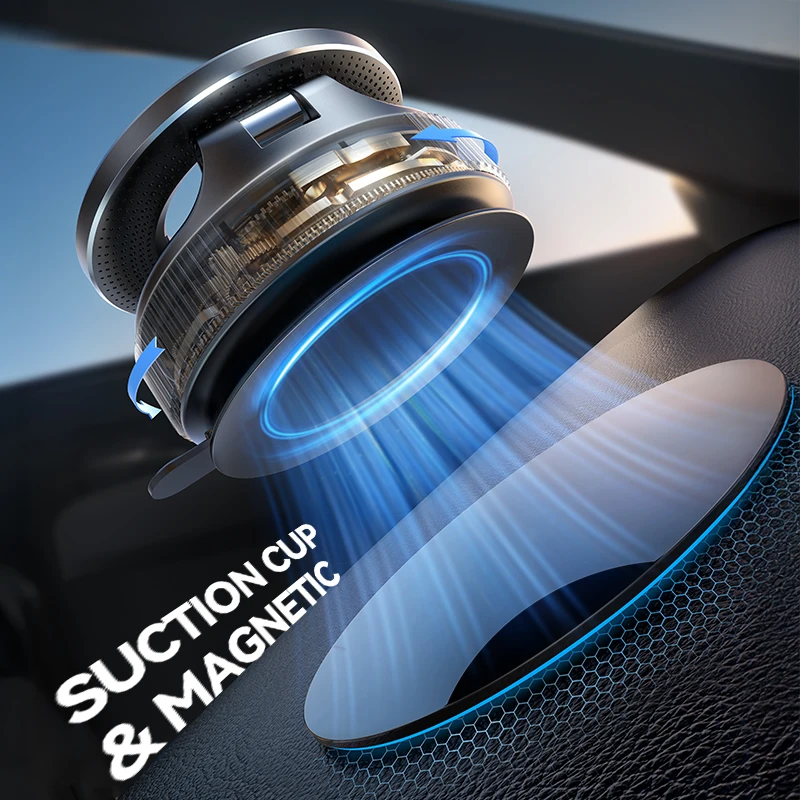 2025 Auto magnetische vacuüm telefoonhouder 15 W ICE Cooling Draadloze opladerbeugel 360 ° Draaibare GPS-standaard in auto voor iPhone Samsung  34