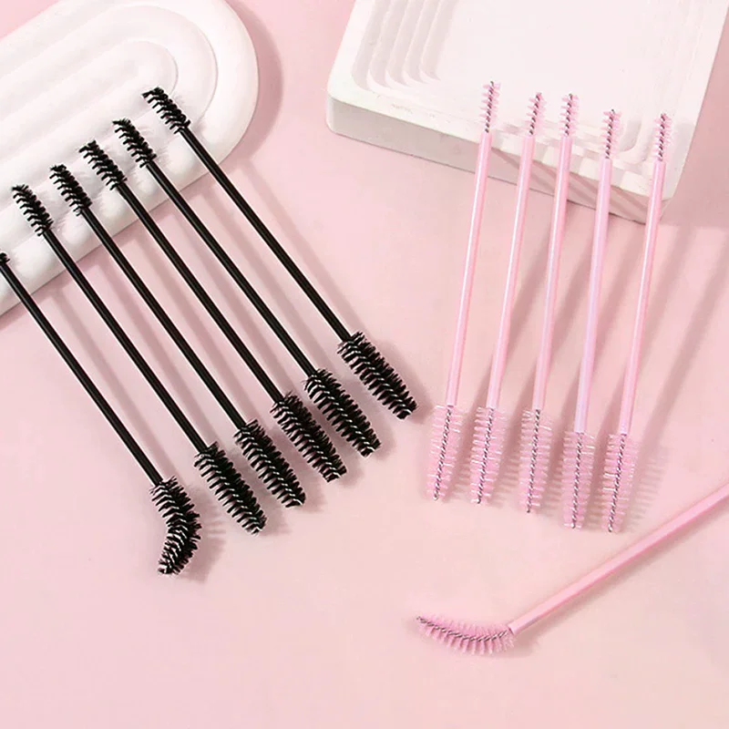 Double-Ended Makeup Eyelash Brushes Disposable Eyelash Brush Plastic Handle Mascara Wand Applicator Lashes Extension Tools