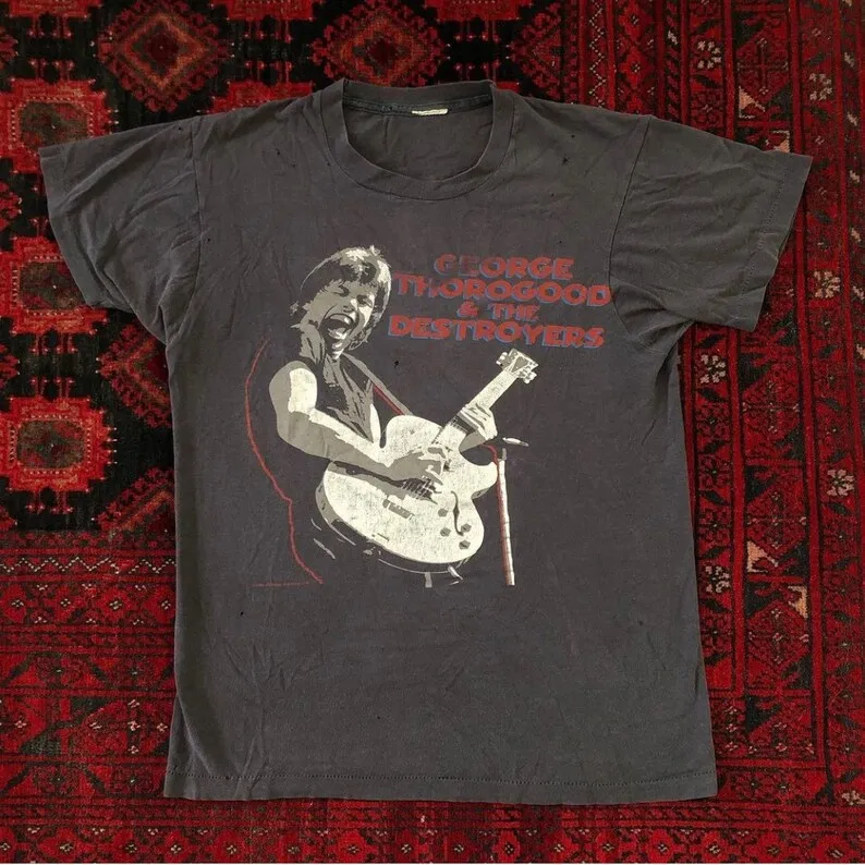 Vintage 1985 George Thorogood E The Destroyers Maverick Tour Shirt - Medium