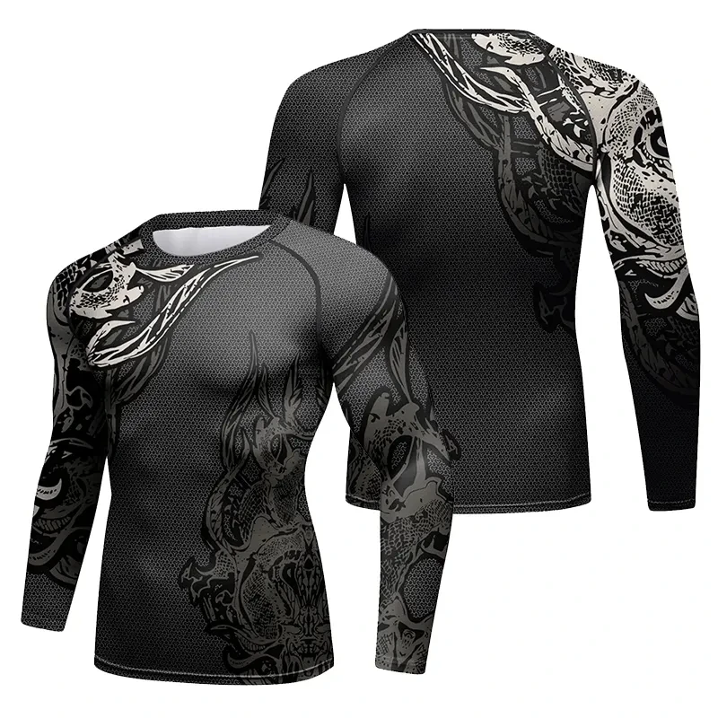 MMA Jiu Jitsu Rashguard T-shirt sports apparel mens t shirt