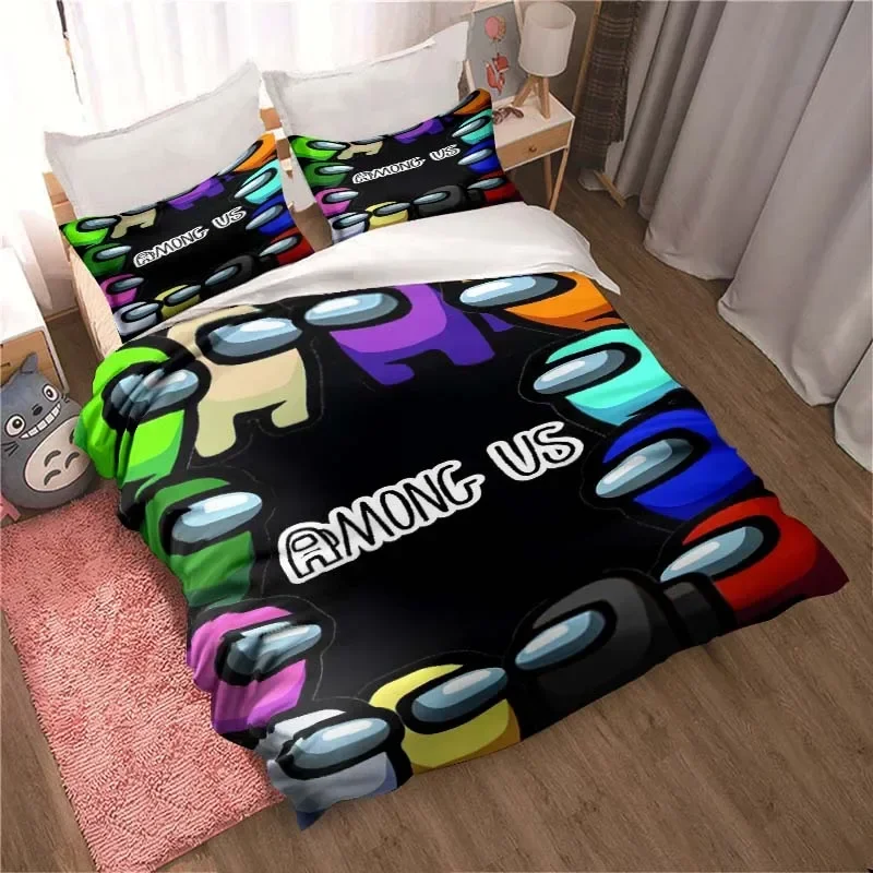 

3PCS Single-sided Printed Series Video Game All Season Duvet Cover Bedding Set for Kids Comfortable Breathable Sheet Bedspreads