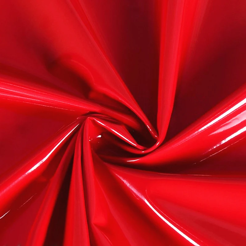 PU Fabric 50x140cm Shiny Glossy Stretch Mirror Faux Leather for Dress Upholstery