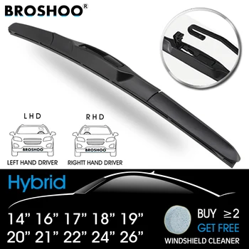 Car Wiper Blades 14"16"17"18"19"20"21"22"24"26" Universal U hook Rubber Windscreen Windshield Hybrid Wipers Auto Car Accessories