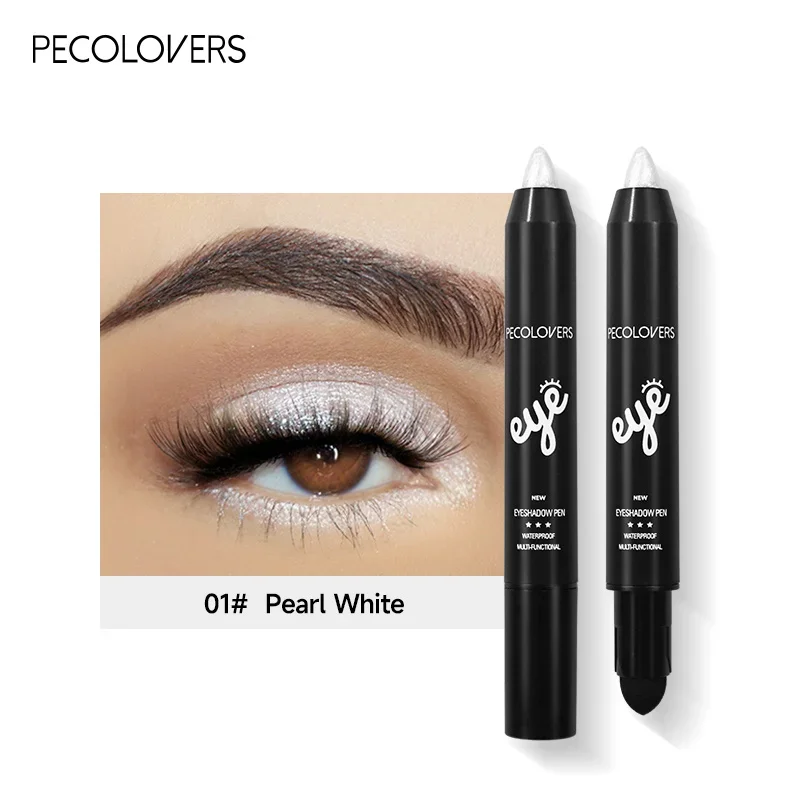 Eyeshadow Pencil Stick 6 Colors Waterproof Pearly Shimmer Glitter Eyeshadow Eyeliner Pen Long Lasting Eye Makeup Tool