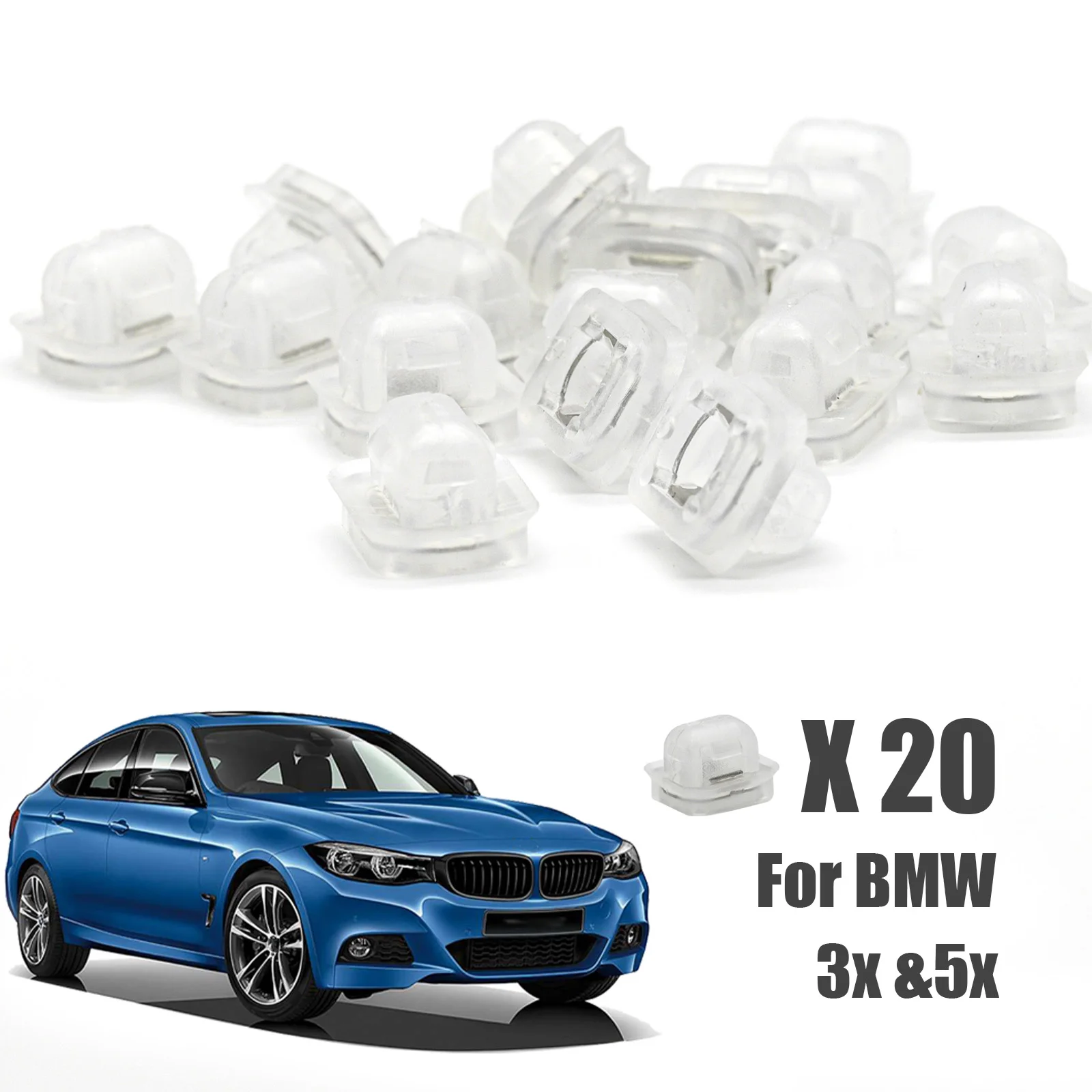 For BMW E46 E90 E91 E92 E93 X5 E53 20Pcs Interior Trim Moulding