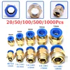10/50PCS Pneumatic Fitting Air Connector PC 4mm 6mm 8mm 10mm 12mm Thread 1/8" 1/4" 3/8" 1/2" Hose Fittings Pipe Quick Connectors