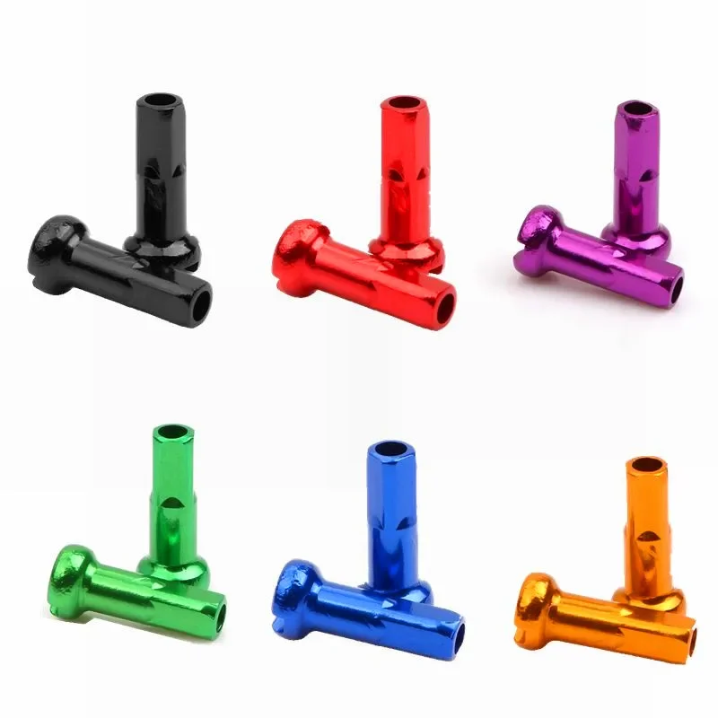 New 100pcs Aluminum Alloy 14G 14mm bicycle spoke cap 6 colors MTB Bike Parts Caps Cycling Spokes