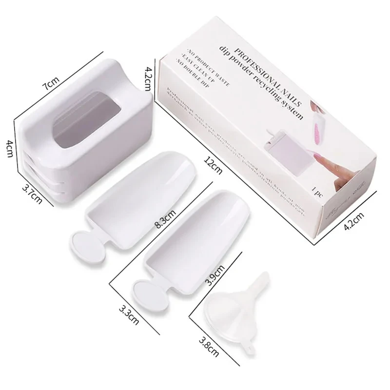 Double French Powder Box for Nail Glitter Powder Recycling portable nail tools,acrylic nail powder,nail powder