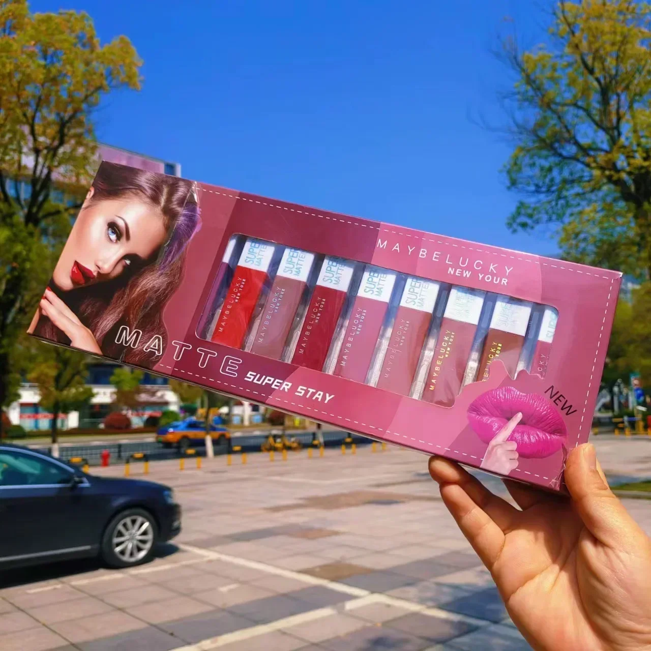 12pcs Matte Lipstick 12 Colors Set Long Lasting Waterproof Non-Stick Lipstick Women Lips Makeup