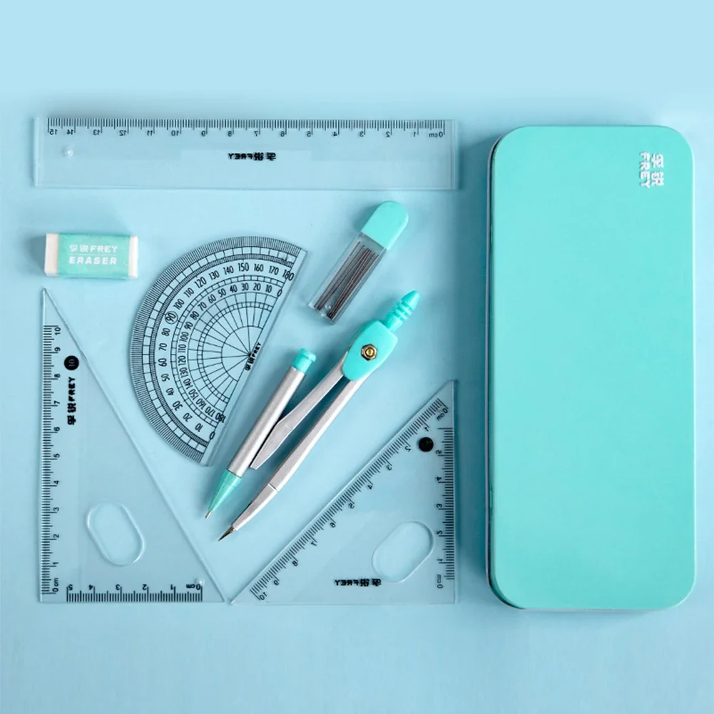 Compass Set Ruler Measurement Set Learning Professional Multifunctional Drawing Tool Ruler and Eight-pcs