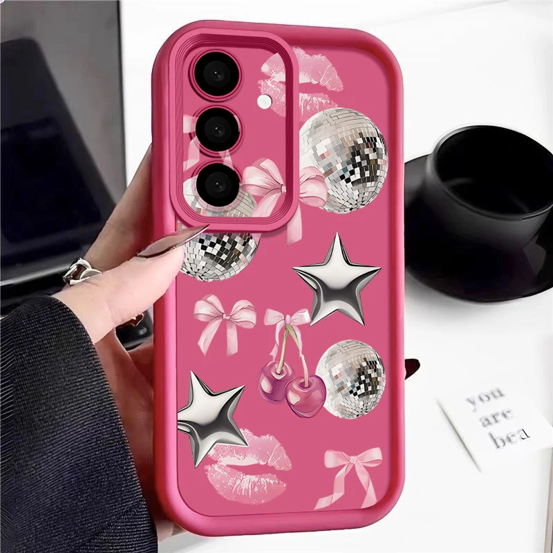 Cherry Star Light Ball Pattern Soft TPU Phone Case - Stylish and Protective Back Cover