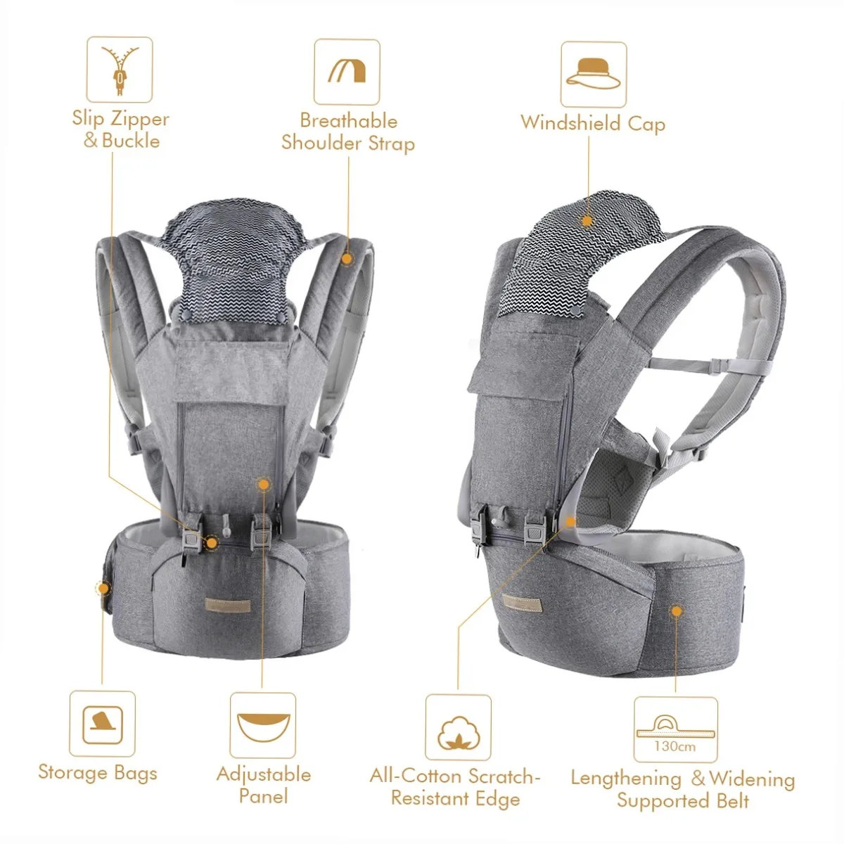 Baby Carriers Wrap Newborn Bebe Toddler Backpack Hip Seat Baby Kangaroo Bag Bebes Sling Backpacks Breathable Carrier for Babies 4