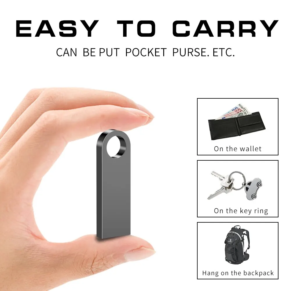Metal Pen Drive 2.0 16GB 8GB 4GB High Speed USB Flash Drive 128GB Key USB Stick 64GB Mini USB Flash Disk 32GB Wholesale