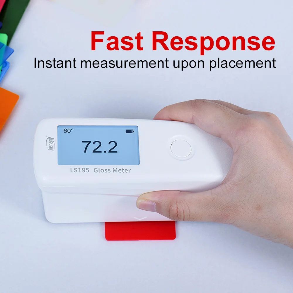 60 Degree Gloss Meter Single-Angle Glossmeter Shine Meter Automotive Paint Gloss Tester for Paint Ink Ceramic Marble LS195