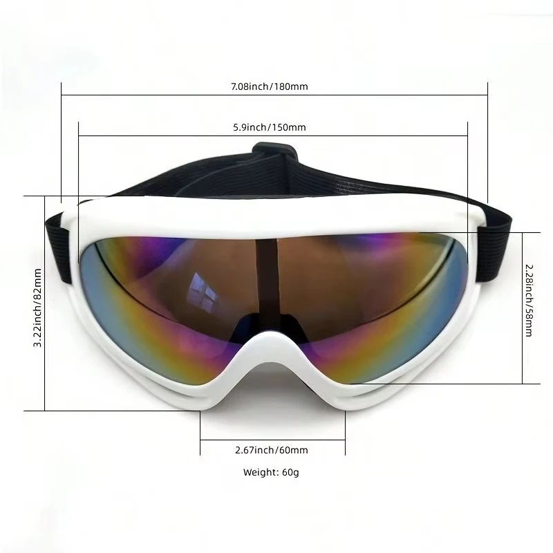 1pc Large Frame Polarized Ski Goggles For Men And Women, Windproof Snowproof UV Protection Anti-Fog Snowboard Goggles For Outdoo 3