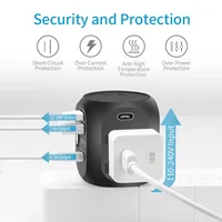 UPPEL Universal Travel Adapter US/UK/AU/EU Multiple Plug Converter Fast QC3.0 Type C USB Charger 3 Ports European Power Adapter - Image 3