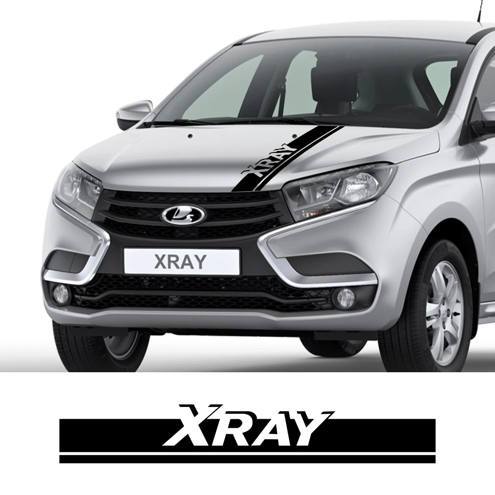 Per Lada Xray Xb2 Xb4 Xb8 T4 X4 Rx8 Car Hood Cover Sticker Grafica Elegante Stripe Vinyl Film Decal Auto Fai Da Te Tuning Accessori