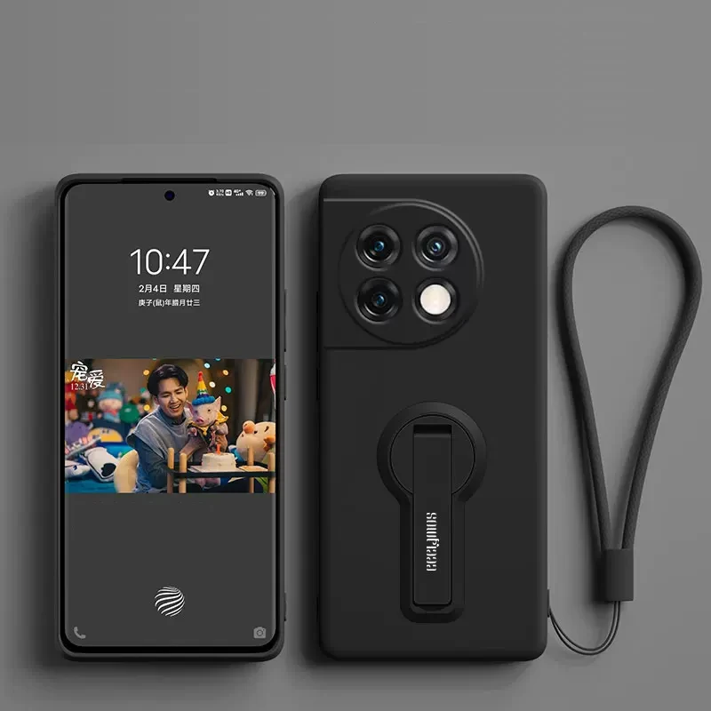 Luxury Soft Silicone Phone Case with Holder Stand
