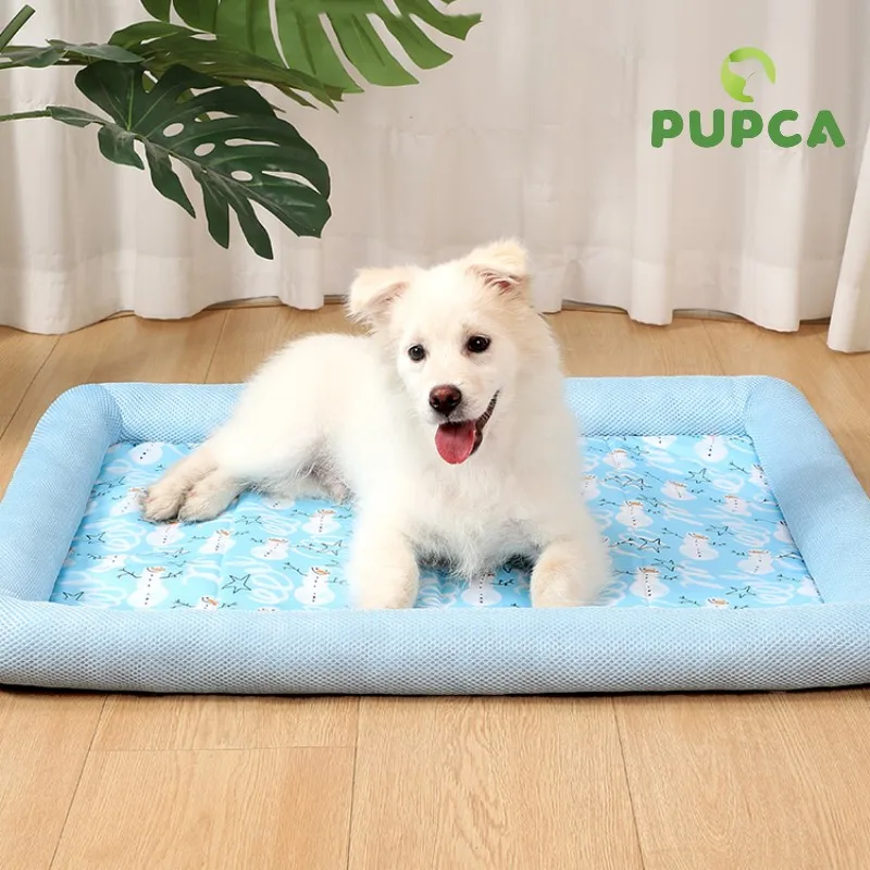 Nuovo S-Xl Summer Cooling Pet Dog Mat Ice Pad Dog Sleeping Square Mats For Dogs Cats Pet Kennel Top Quality Cool Cold Silk Dog Bed