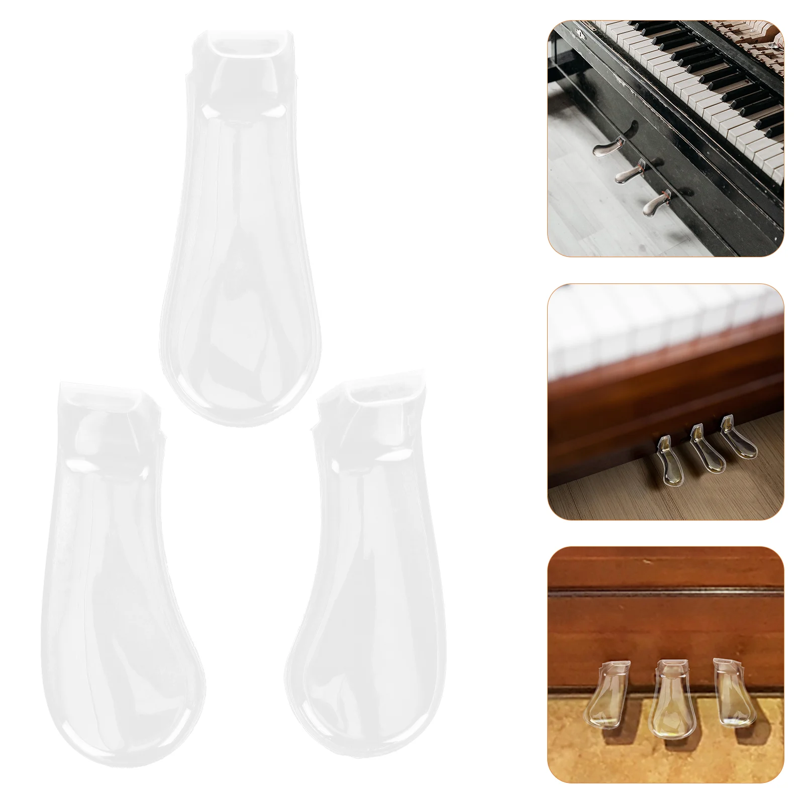 

Piano Pedal Cover Pedals Protective Sleeves Plastic Foot Covers Parts Keyboards