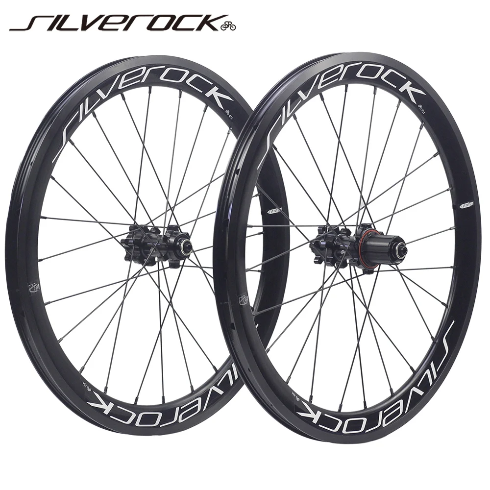 

SILVEROCK 20" 1 1/8 451 Alloy Wheelset for Minivelo JAVA FNHON TERN Folding Bike Disc Brake High Profile 100mm 135mm Wheels