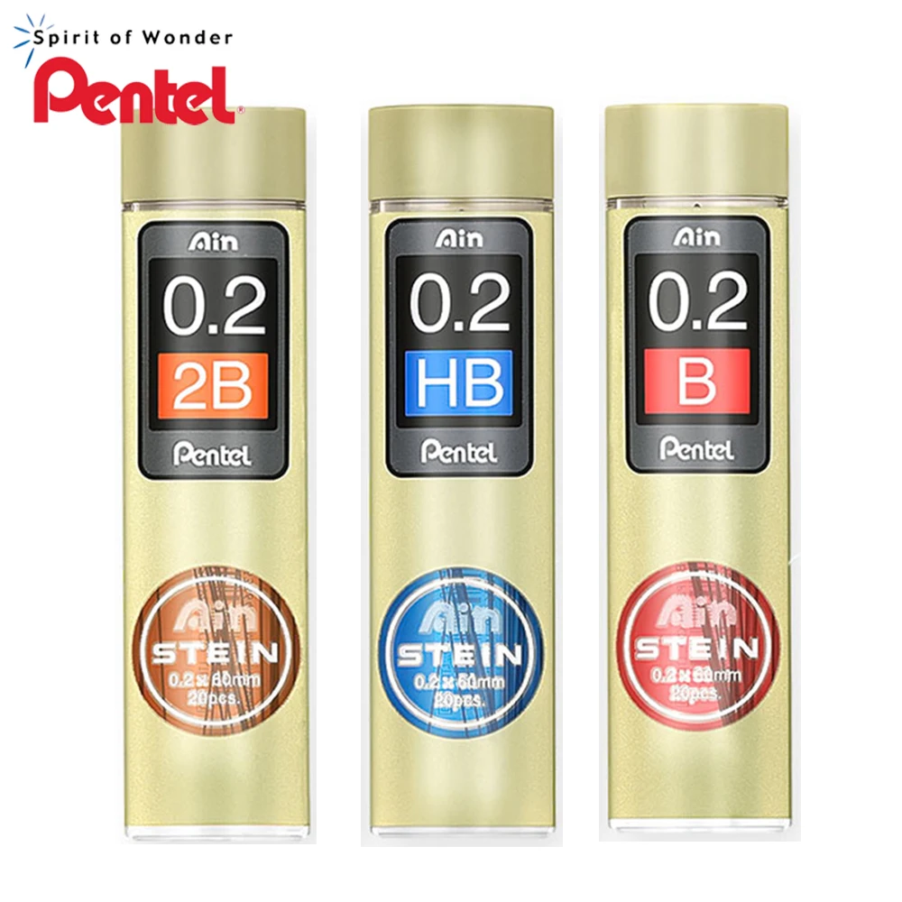 

Японский механический карандаш Pentel, 1 шт., не ломается, C275, тонкий свинец, 0,2 мм 2B/B/HB, карандаш для активного отдыха, школьные принадлежности