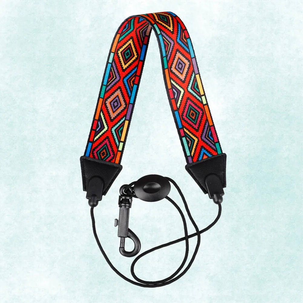 

Musical Instruments Sax Strap Neck Strap Adjustable Closed Hook Comfortable Thick For Sax Bass Clarinet Multicolor
