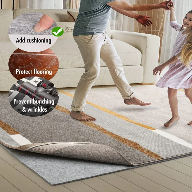 Rug Pad 5x7 Non Slip Pad Felt Floor Cushion Mat Pad Extra Thick Under Rug  Padding