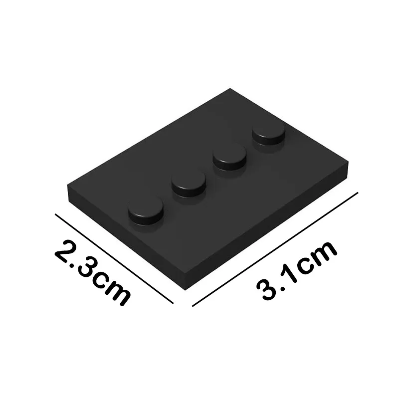 City Figures Stand DIY MOC Building Blocks Accessory Bricks Parts 3X4 Dots Base Plate 4 Knobs Display Holder 50PCS 88646